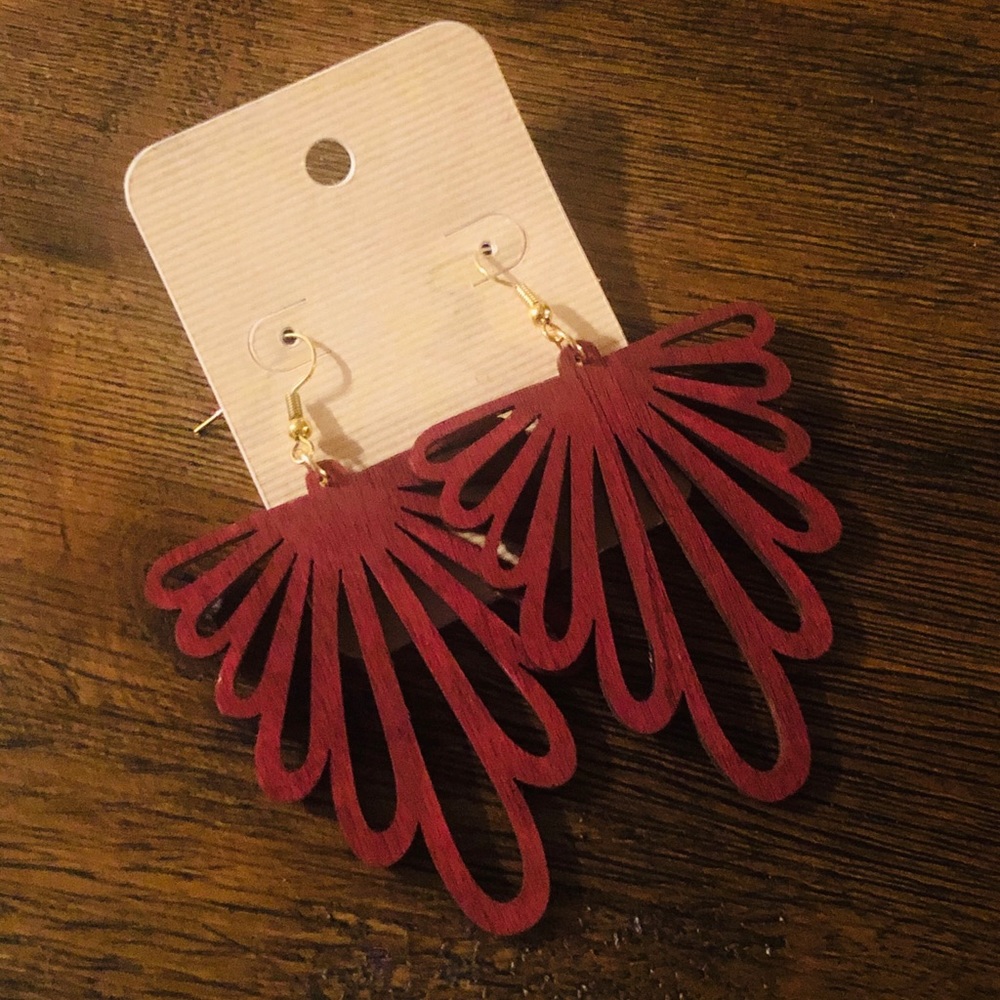 Beautiful wood earrings